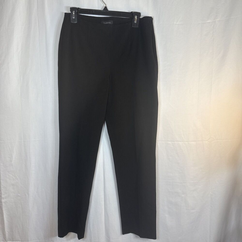 Women’s Talbots Dress Pants Black Side Zipper Size 10 Preowned